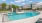 a swimming pool in a backyard